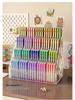 Large Capacity Acrylic Pen Holder for Watercolor and Drawing Pens - Compartmented Storage and Display Rack