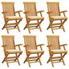 VidaXL Set of 6 Garden Chairs with Cushions, Patio Seats, Dining Chairs, Outdoor Patio Furniture, 3062543
