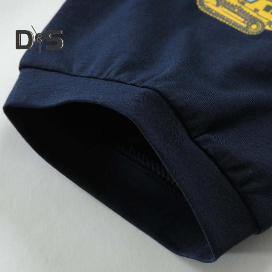 2 Pcs/Set Children Top Pants Suit Cartoon Truck Printing O Neck Pajamas Short Sleeve Summer Outfit Unisex Casual Homewear Clothes