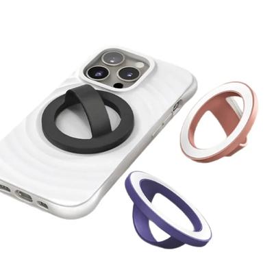 Anneau de téléphone magnétique amovible étanche en silicone liquide support magnétique pour anneau de téléphone prise fixation pour coques iPhone et Android