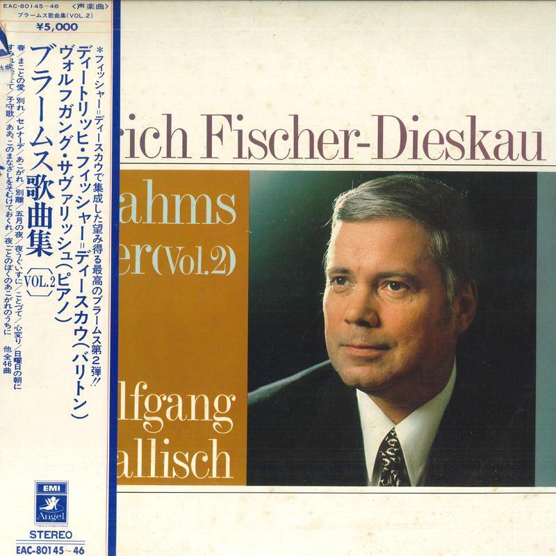 

LP Record DIETRICH FISCHER DIESKAU, WOLFGANG - Brahms: Songs Vol.2 EAC8014546PROMO ANGEL Japan Obi Classical Used