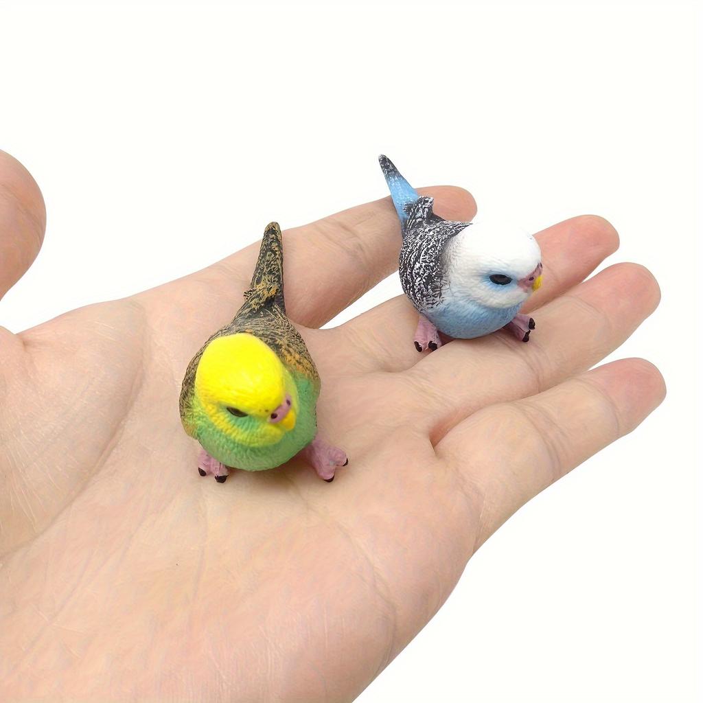 Mini-Papagei und Phönix Statue - Lebendig handbemalte theatralische Tierdekoration, Innen-Außen-Garten und Tischskulptur, Tischdekorationen