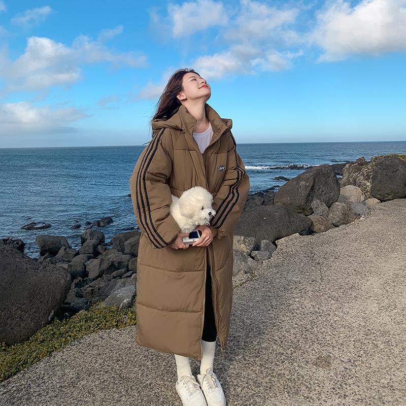 New Winter Cotton Coat for Women, Hong Kong Style Mid-length Down Cotton Coat, Cotton Jacket, Bread Coat
