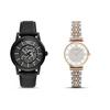Couple Watch Wrist Watch Mechanical Movement Leather Strap 43mm Black Dial Unisex AR60008+AR1926