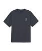 Emelbi Vintage Denim-Like Monogram Big Lux Oversized Short Sleeve T-Shirt Bos (D.Grey)