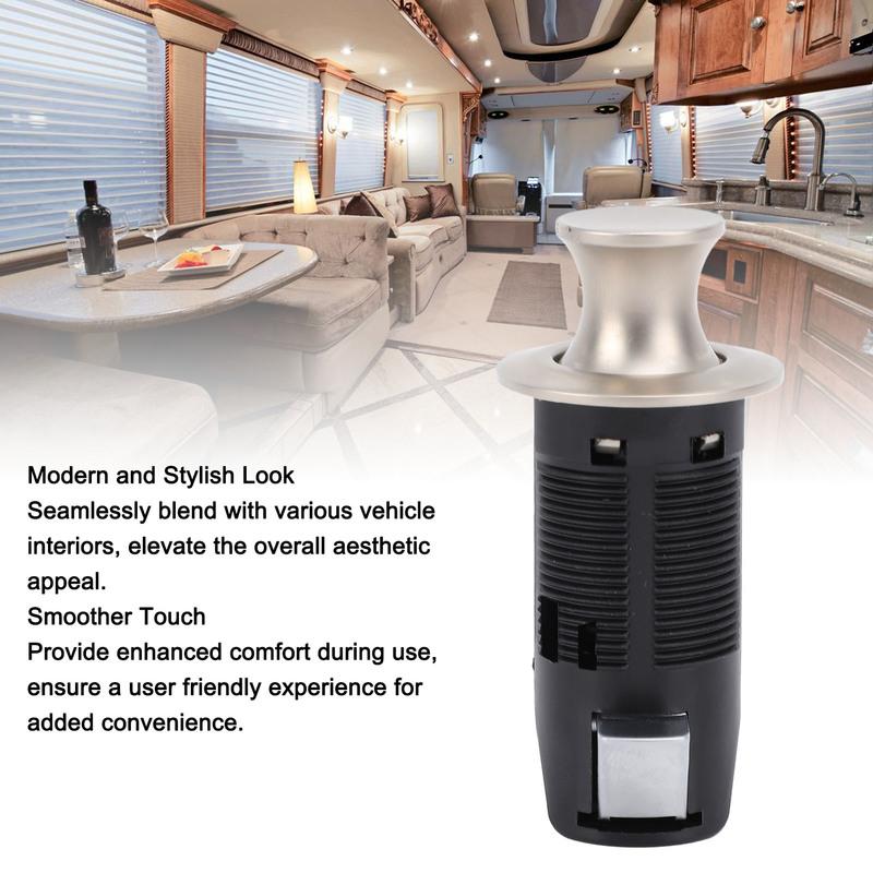 Cabinet Push Button Lock Stylish Look Keyless Cupboard Drawer Push Button Latch Knob for RV Yacht Motorhome Campervan