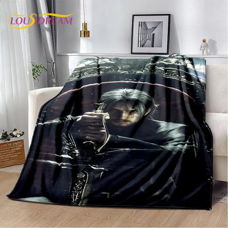 Final Fantasy Series Games Gamer Weiche Plüschdecke, Flanelldecke, Überwurfdecke für Wohnzimmer, Schlafzimmer, Bett, Sofa, Picknick-Abdeckung