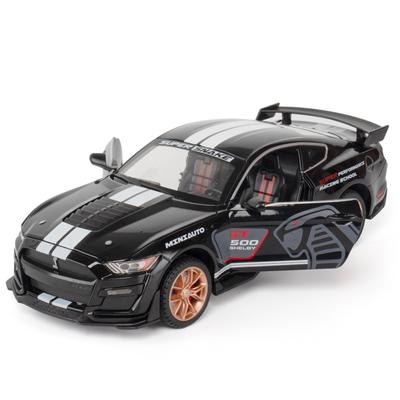 1/24 Ford Mustang Shelby GT500 Viper Legierungs-Sportwagenmodell Diecast Metall Spielzeug Rennwagen Fahrzeugmodell Sound und Licht Kindergeschenk