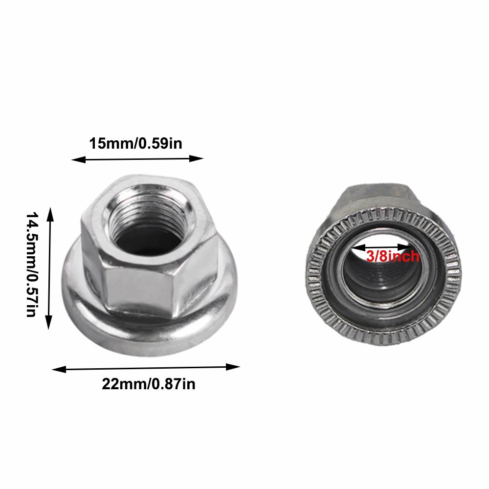 8PCS Steel Bike Wheel Axle Nuts Bike Wheel Hub Nut  Bicycle Wheel Axle Repair and Replacement