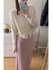 Women's V-Neck Wool Cashmere Knit Cardigan Sweater Top