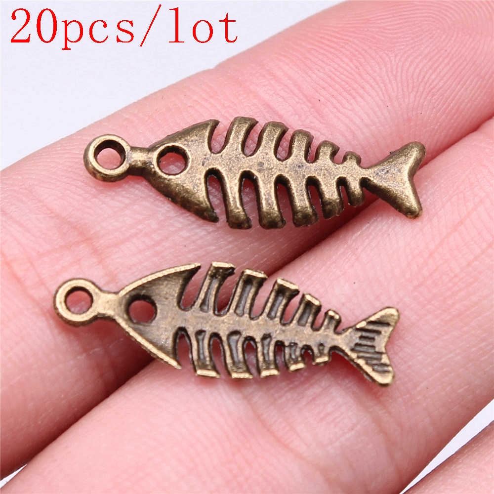 Fish Bone Charms For Jewelry Making Pendant Diy Crafts Accessories