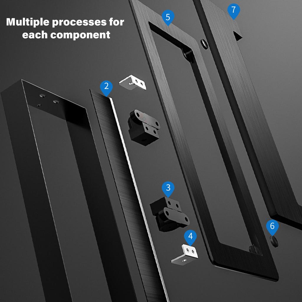 Aluminium Kabeldoorvoer Grommet met Borstelvoering Koordgaten Bureau Kabelgeleider Grommet Eenvoudige Installaties voor Computertafels