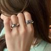 Retro Korean & Japanese Oval Open Bow Ring - Women's Adjustable Hip Hop Fashion Ring