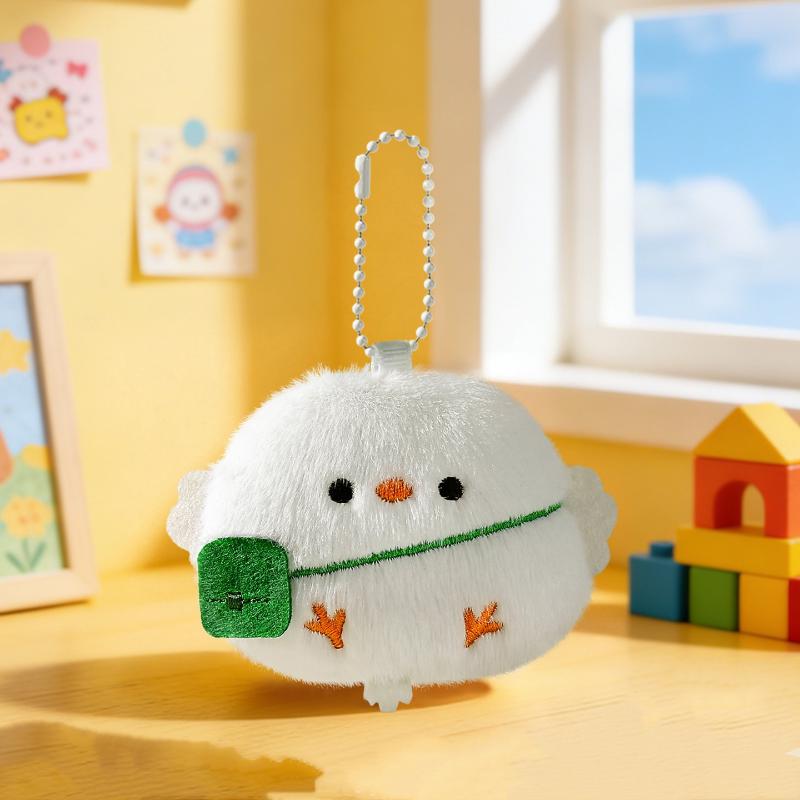 Cute Cartoon Plush Bird Keychain Creative Fashion Parrot Seagull Pendant Backpack Decoration Pendant Accessories Gift
