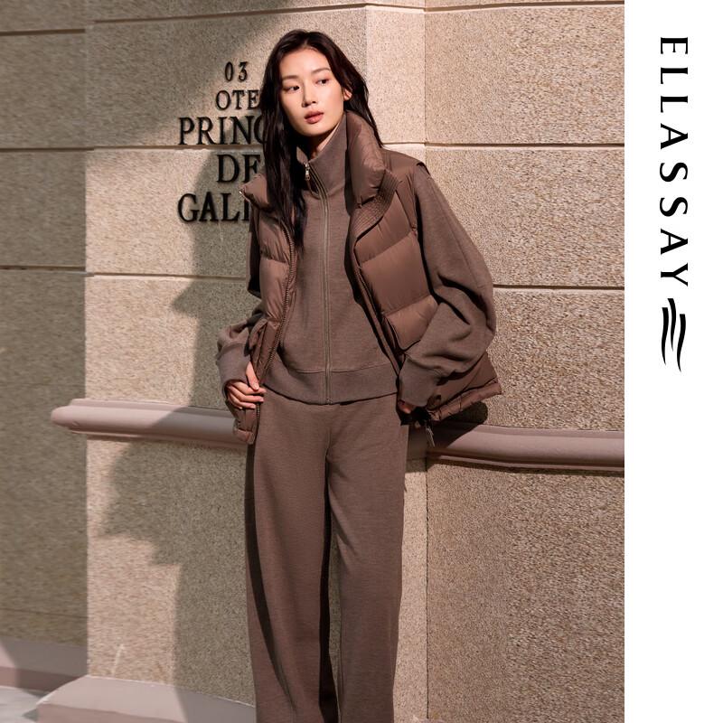 ELLASSAY Women's Wool Blend Draping Straight Leg Casual Pants