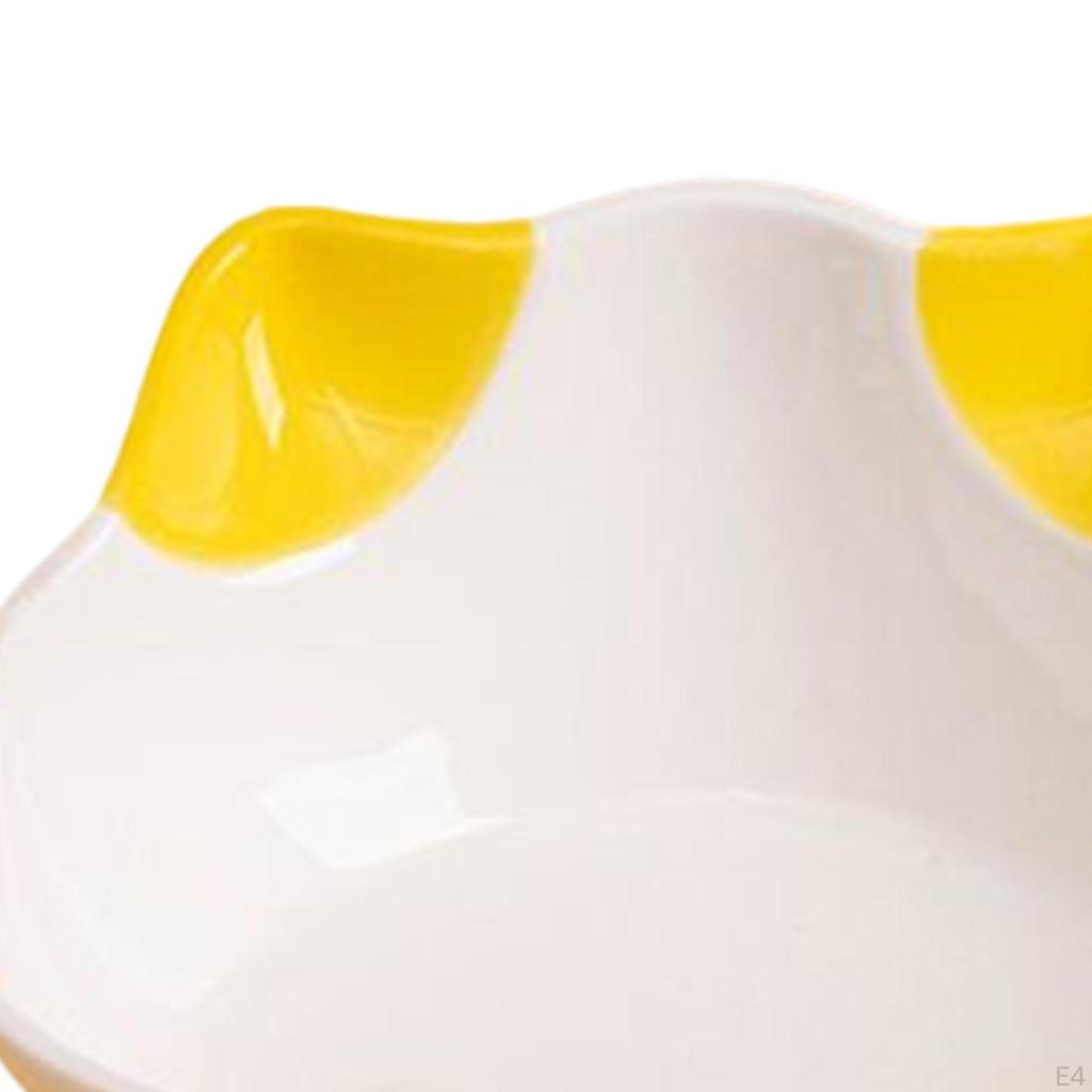 Cat Food Bowls, 15 Degree Tilting Skid Feeding Station Basin Large Capacity Drinking Raised