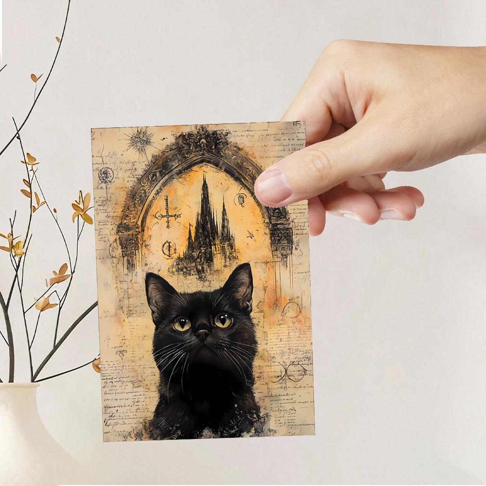 32pcs, vintage horror postcards, Halloween, skeletons, wolves, birthday/anniversary gifts, collectible, giftable, and mailable