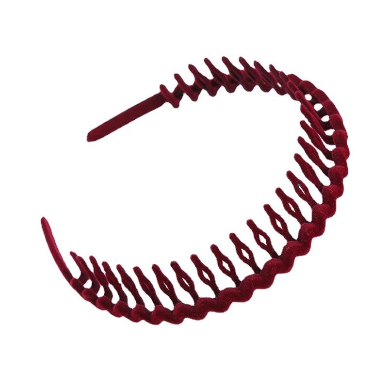 Bandeau Denté Antidérapant pour Femmes Coréennes et Organisateur de Frange