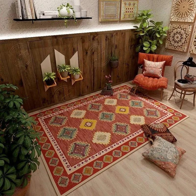 Bohemian Carpets for Living Room Moroccan Large Area Rugs Non-slip Floor Mat Home Decor Persian Lounge Rug