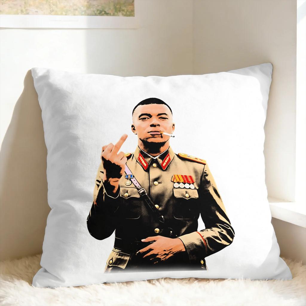Dictador Kylian Mbappe smoking Meme Pillow Case Soft Pillow Cover For Living Room Chair Kawaii Pillowcases