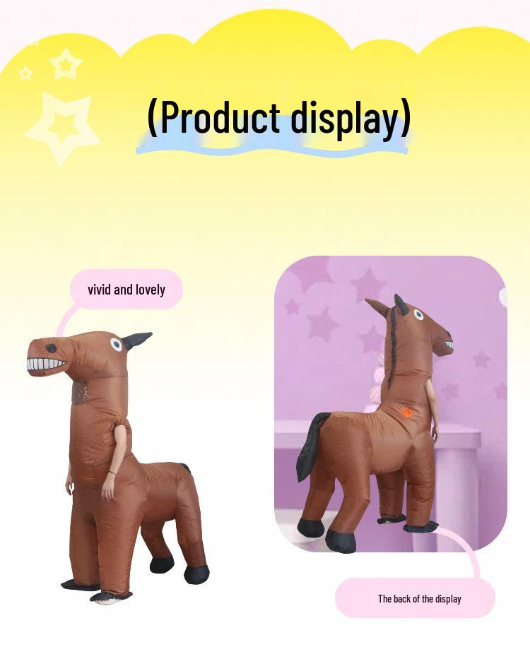 Funny Animal Inflatable Jazz Horse Costume for Halloween and Cartoons