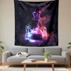 "Chess Pieces In Mystical Glow" Patterned Tapestry Decorative Wall Hanging, Home Bedroom Living Room Decor