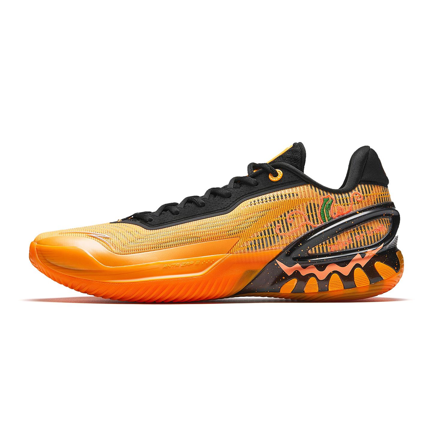Anta A-Shock Pro Хэллоуин 3 Баскетбольные кроссовки Мужские кроссовки Черный Оранжевый 912611110SF-2 43