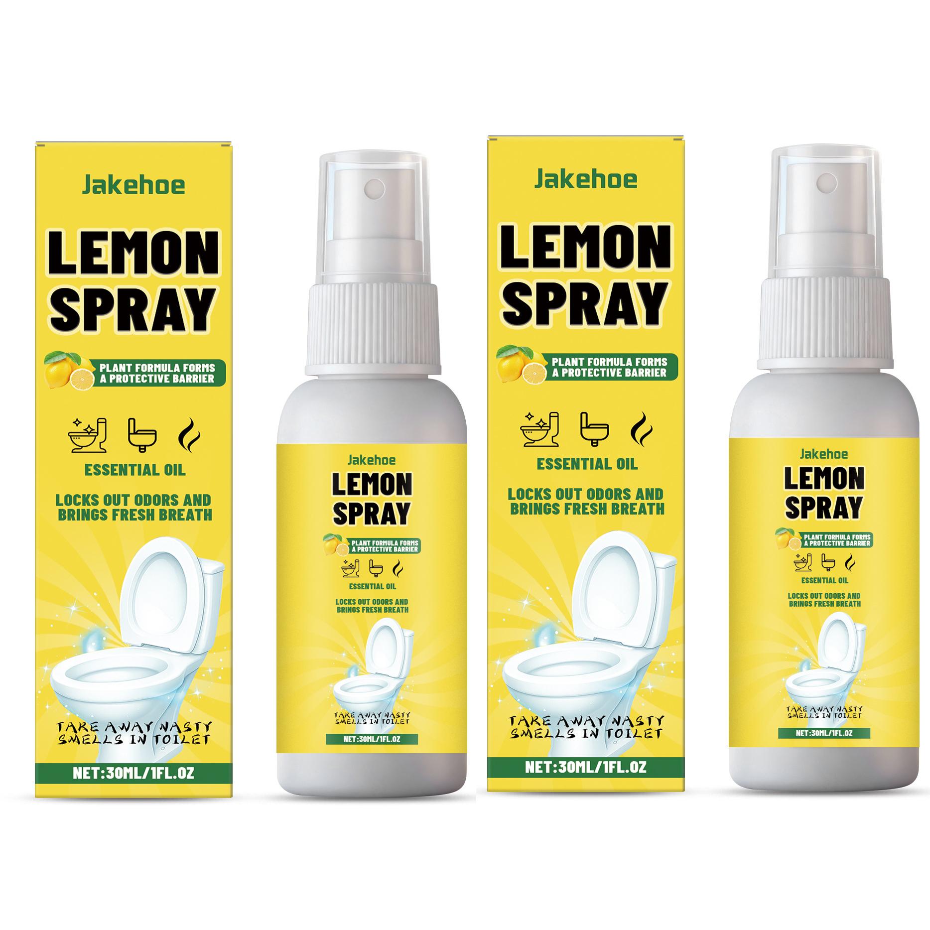 Toilet Deodorizer Spray 30ml Portable Lemon Flavor Odor Remover Long Lasting Fragrance Home Hotel Bathroom Air Freshener Spray