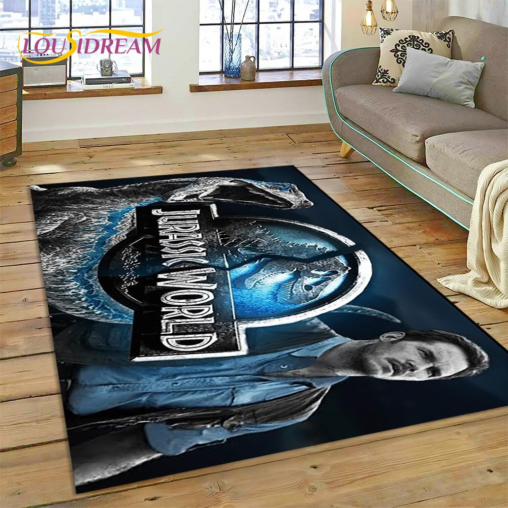 3D Cartoon Jurassic Park Dinosaur Dino Rug Carpet for Living Room Bedroom Decor,floor Mat Non-slip Decoration for Sofa Doormat