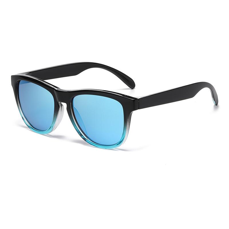  New Retro Polarized Men Square Sunglasses Shades Fashion Trending Gradient Blue Black Mirror Women Travel Sun Glasses