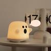 Cute Ghost Night Light Stepless Dimming USB Rechargeable Mini Kids Bedside Lamp Table Decoration for Nursery Bedroom