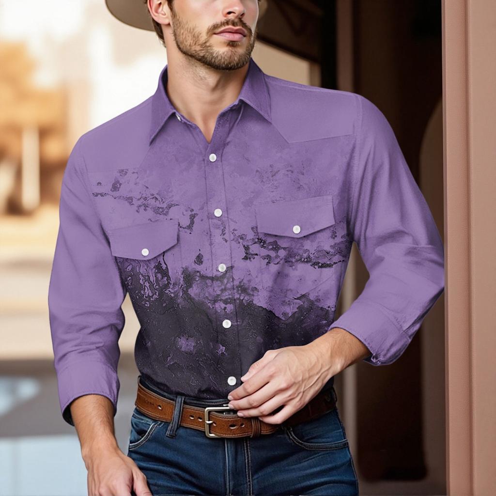 Pánské módní s klopou a krátkým rukávem ležérní top délky po ramena