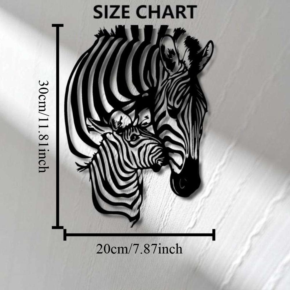 

Metal Zebra Wall Sculpture Animal Decor Kids Room Gift Wildlife Theme