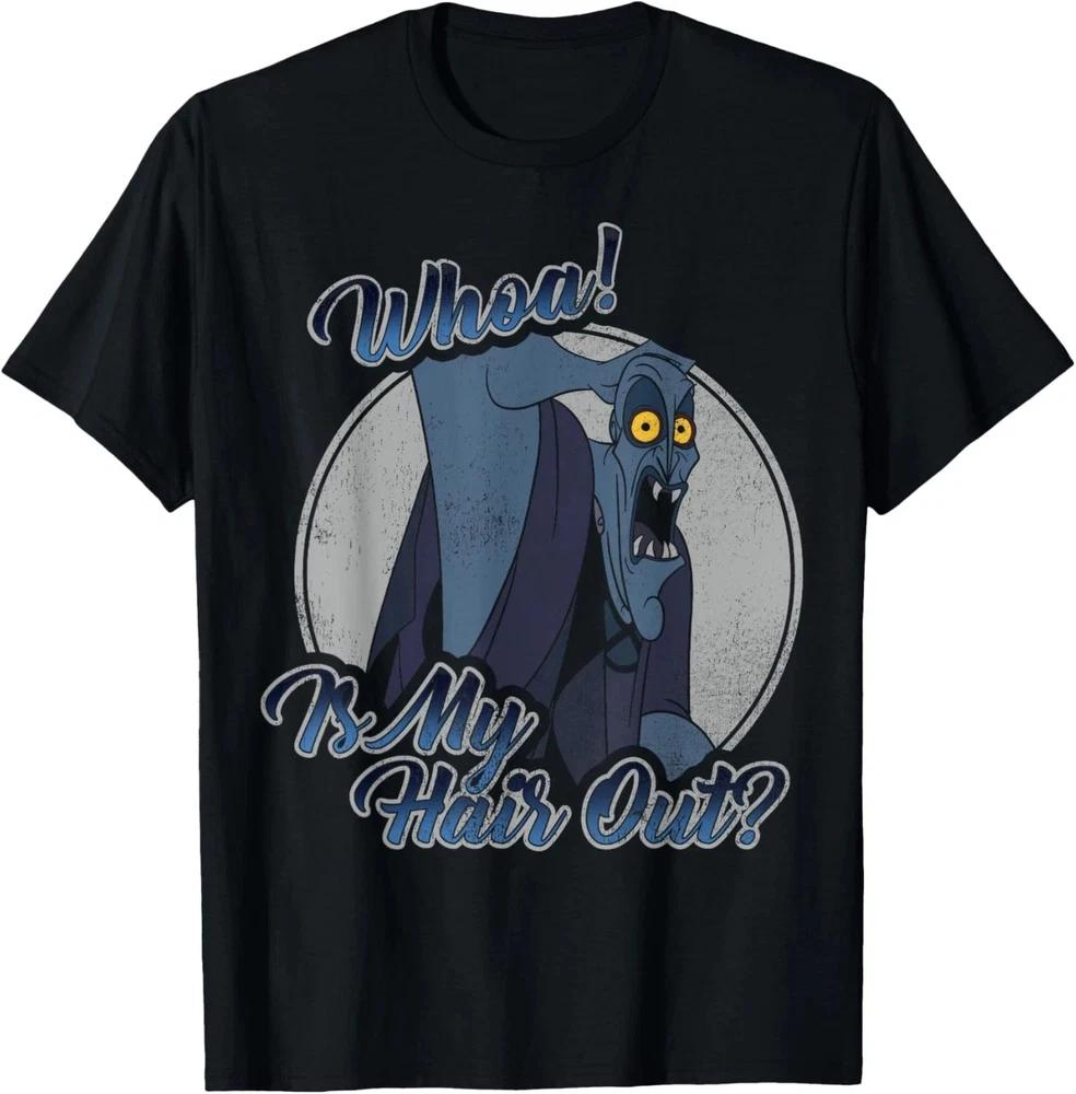 Hercules Hades Whoa Is My Hair Out Graphic TShirt Black S