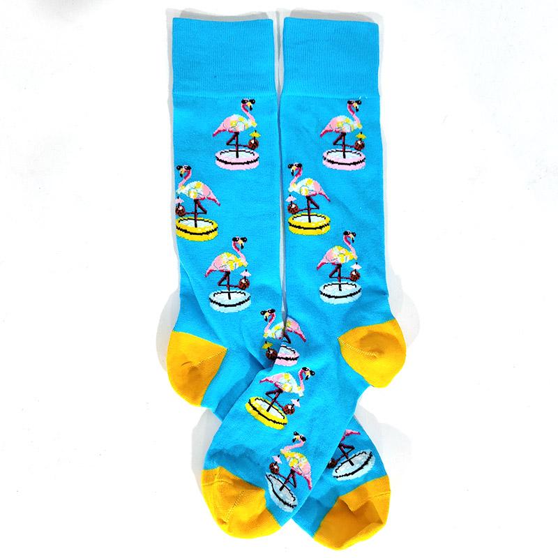 Novelty Happy Funny Men Graphic Socks Cotton Poker Corgi Frog Crazy Burger Piranh Wolf Avocado Eagle Sock