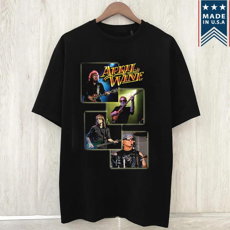 April Wine Band Members On Tour 2025 T Shirt Full Size S-5XL Unisex T-Shirt XL