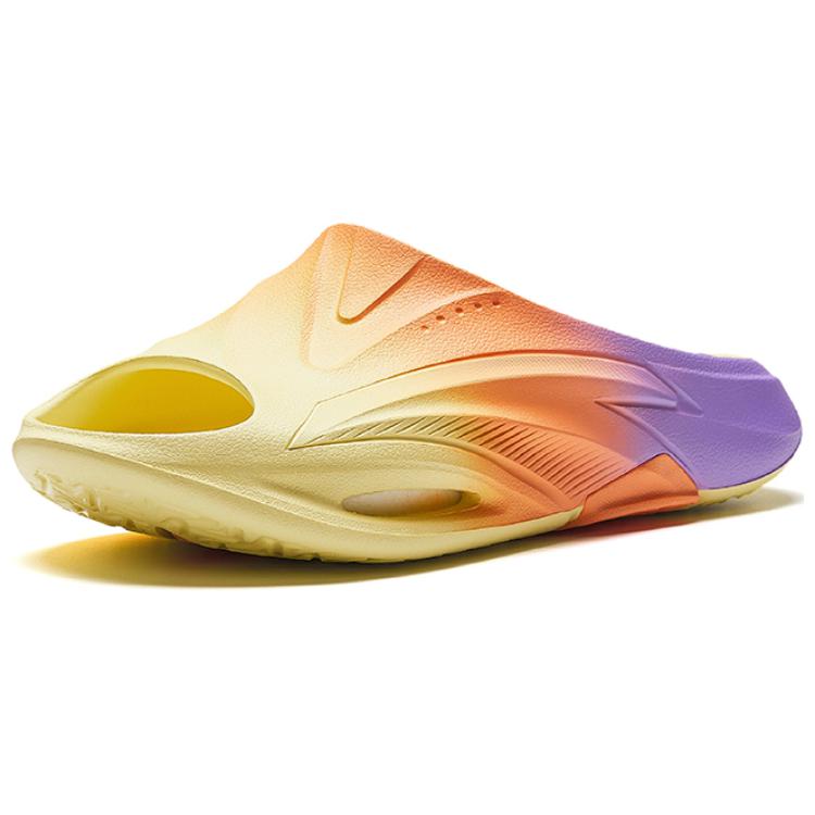 Anta Lightweight Comfortable Non-Slip Slide Sandals Men Footwear Yellow Orange Purple 912421802-5