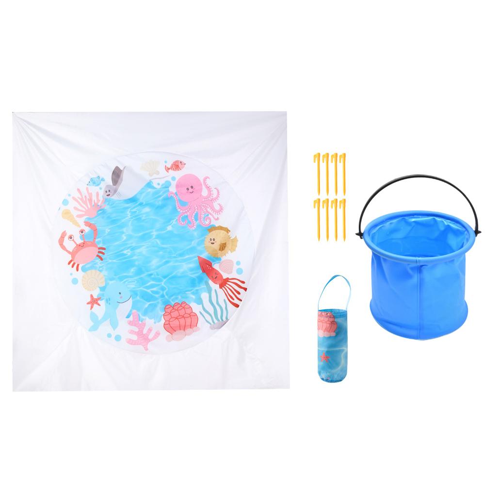 Multi Functional Beach Mat Portable Floor Mat Picnic Waterproof Toy Bag Water Play Summer With G1C6