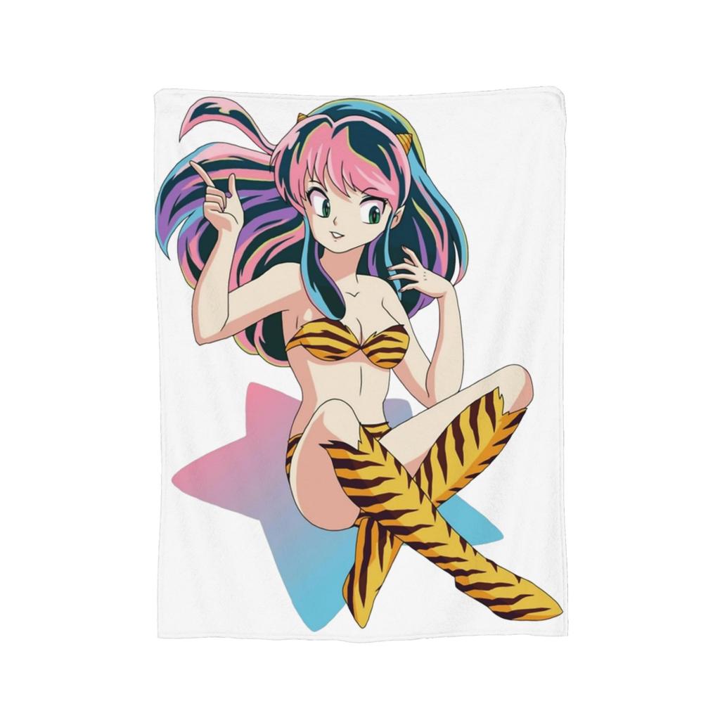Lum Urusei Yatsura Blankets Velvet Printed Anime Portable Lightweight Throw Blankets for Bedding Office Bedding Throws