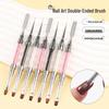 Dual-Head Nail Art Brush & Diamond Liner Pen - Multi-functional Tool for Painting & Glue Mixing.
