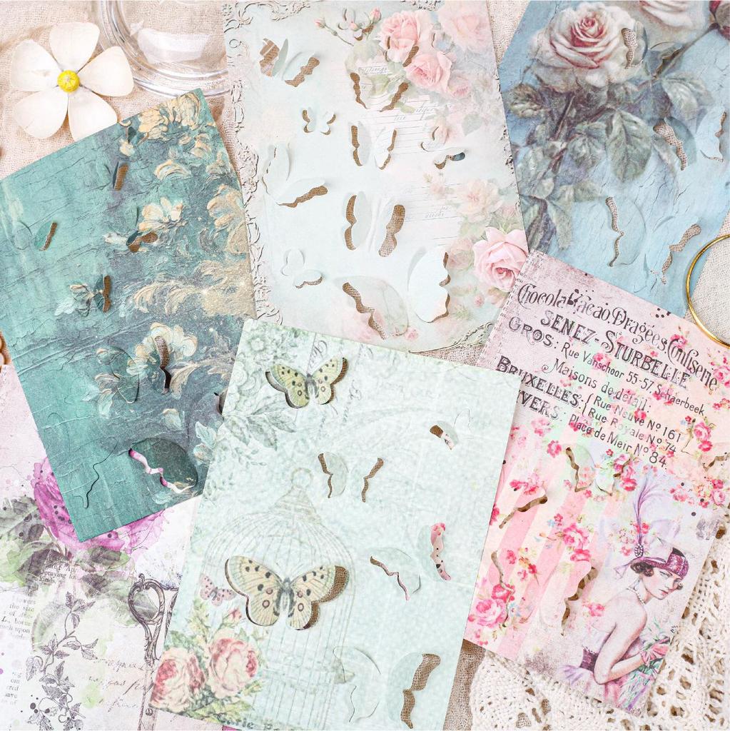 Flower Dance Series Creative Stickers: Handmade DIY Material for Student Journals