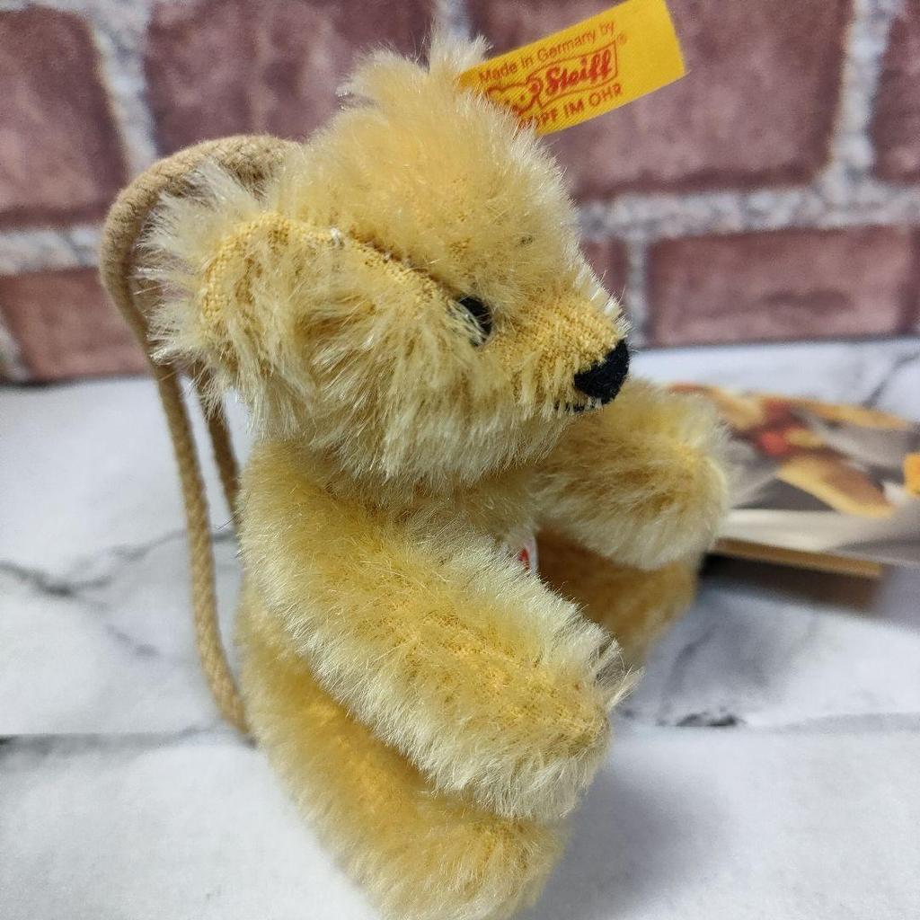[USED] Steiff Mohair Teddy Bear Ornament, 2005, 8cm