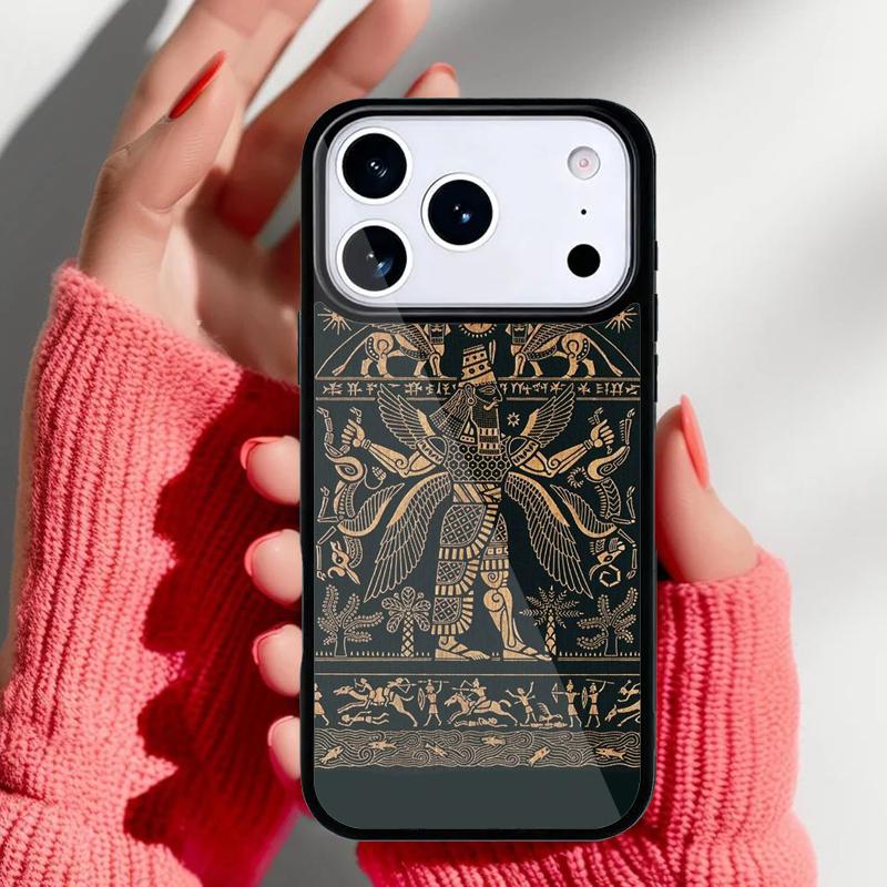 

Lamassu Assyrian Winged Lion Phone Case for iPhone 17 16 15 14 13 Pro Max Back Cover for 12 11 Pro Coque iPhone17