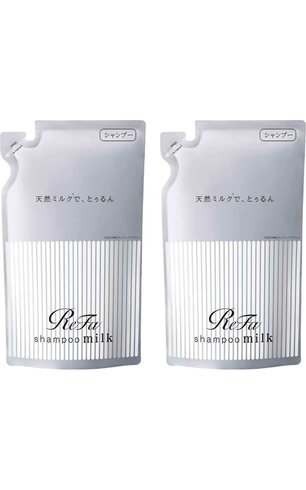 ReFa MILK PROTEIN (430g (refill), White Floral Musk, Shampoo 2-piece set)
