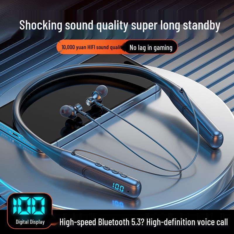 2025 Kabellose Bluetooth-Nackenbügelkopfhörer mit extrem langer Akkulaufzeit zum Laufen (Kompatibel mit Huawei & Apple)