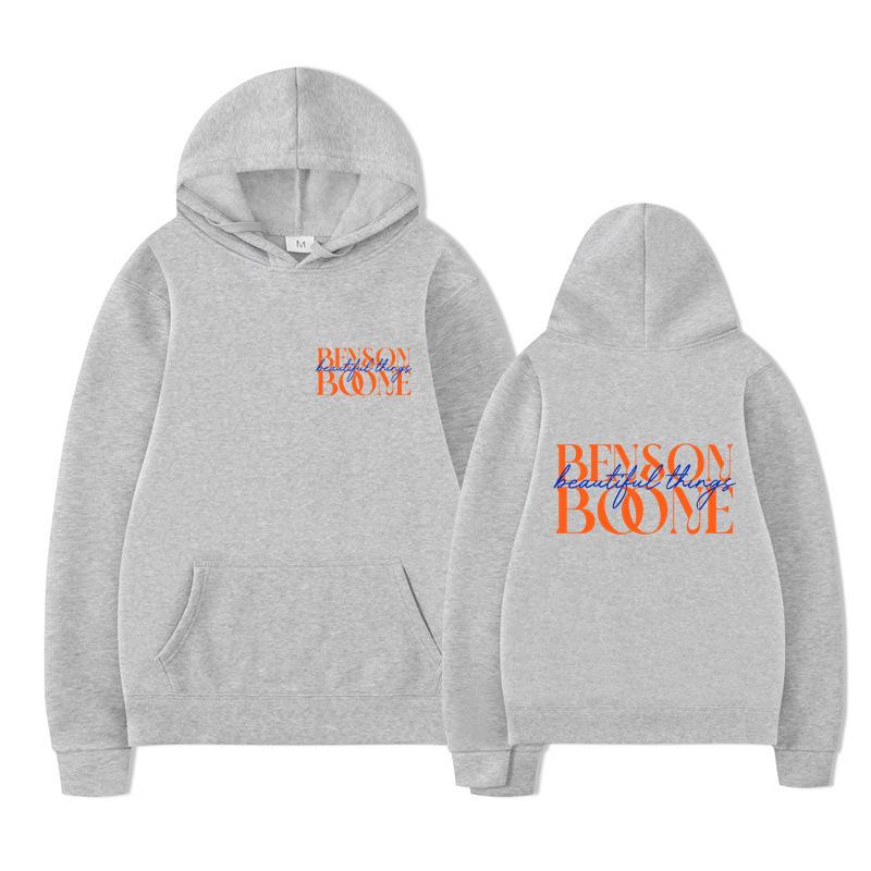Benson Boone Hoodies Print Fashion Sweatshirt Casual Oversize Unisex Autumn Winter Fleece Streetwear Tops Sudaderas