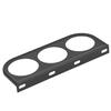 52mm/2in 3-Hole Triple Instrument Panel Shell Gauge Mounting Bracket Car Dashboard Meter Iron HolderBlack