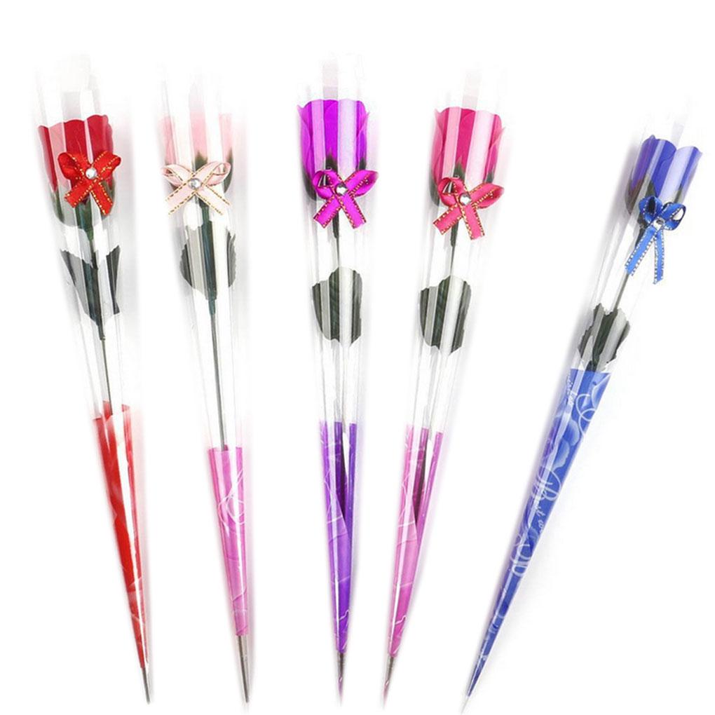 Hot Sale 1PC Rose Shaped Soap Decoration Soap Rose Flower Petals Bath Soap Essential Rose Soap Valentines Day Gift