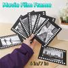 5PCS Retro Film Paper Photo Frame Square Collage Frame Wall Art Movie Film Frame Photo Display