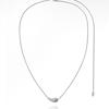 Ozel Cubic Pave Waterdrop Moving Long Necklace PB146N